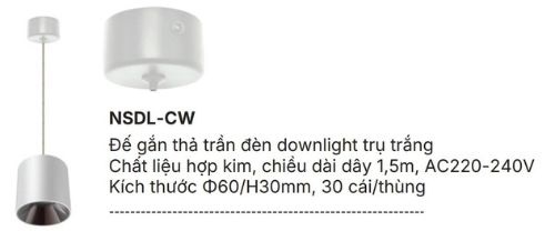 Đèn Lon Thả Cao Cấp Nanoco