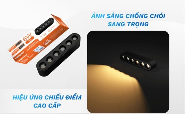 Đèn Ray Nam Châm Âm Trần Chiếu Điểm 6W NMGG063B.64B