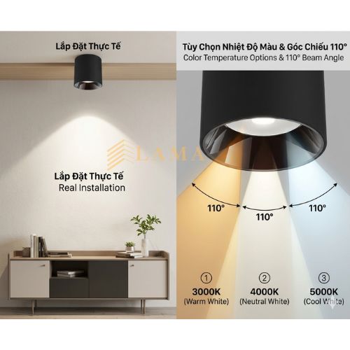 Đèn Lon Trần Nanoco 10W