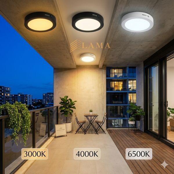 Đèn Ốp Trần Ban Công Tròn Nổi 12W 3000k 4000k 6500k Nanoco