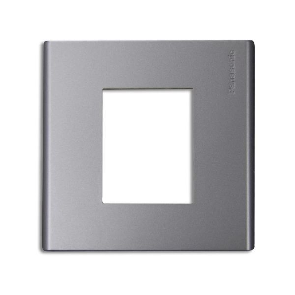 Mặt Công Tắc Vuông Panasonic Dùng 2 Thiết Bị Wide Trắng Ánh Kim Panasonic