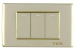 Trọn Bộ 3 Công Tắc 1 Chiều UTEN V9.1 Màu Vàng Cỡ S