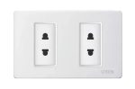Hạt Ổ Cắm Đơn 2 Chấu UTEN V3 Lắp Mặt 2