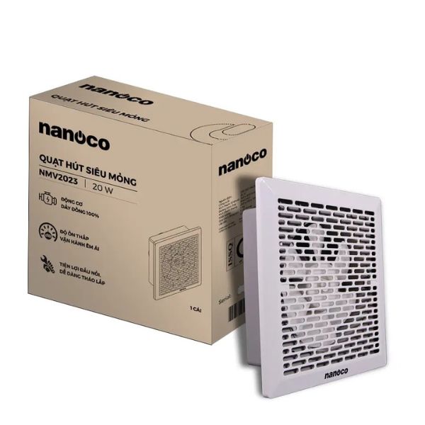 Quạt Hút Mùi Nanoco Siêu Mỏng NMV2023